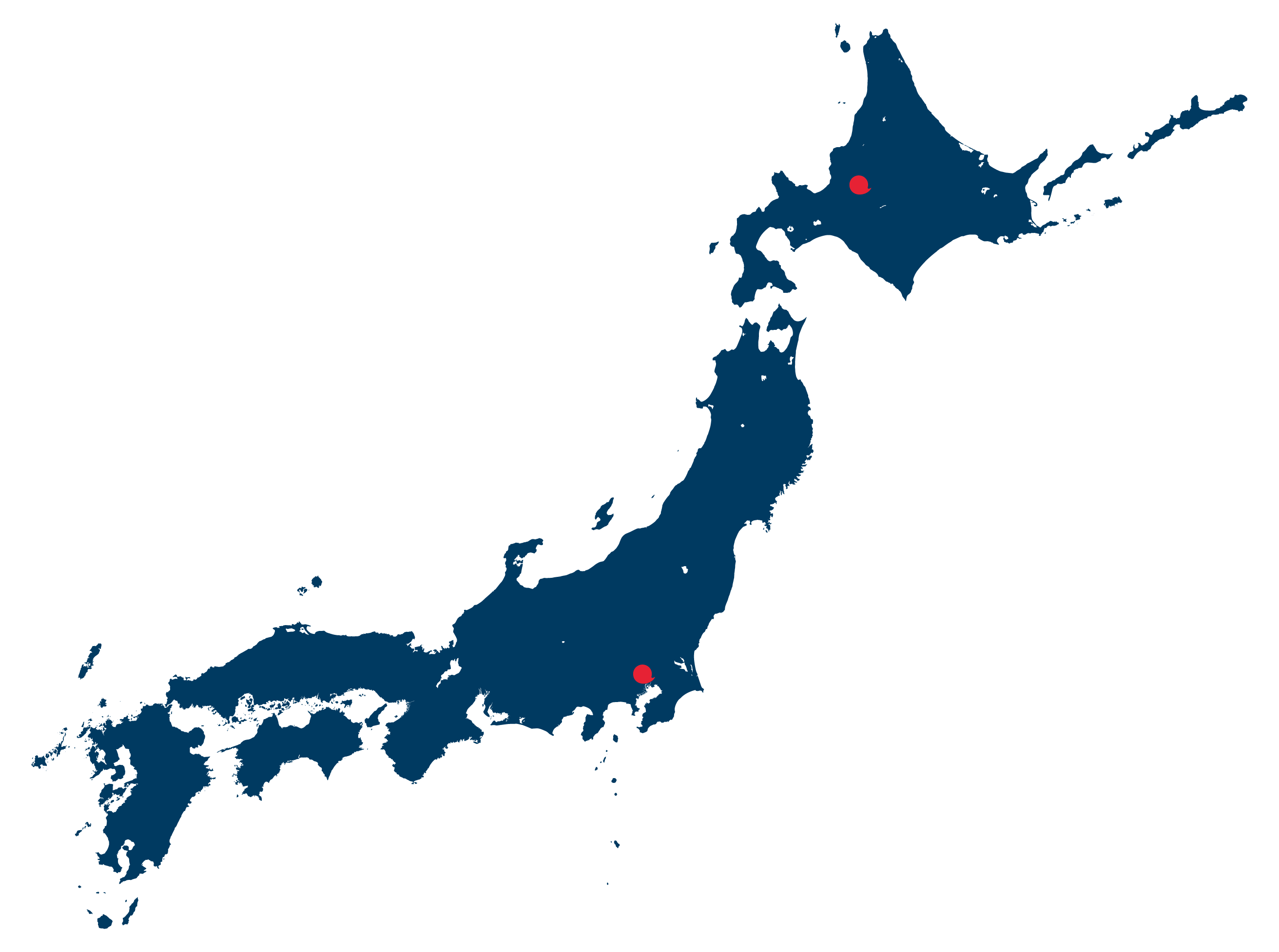 東京・北海道の２拠点、全国対応可能な体制